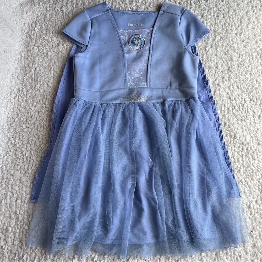 Girls Frozen 2 Dress with Cape